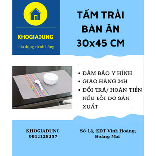 Tấm trải bàn ăn 30x45 cm dễ giặt và dễ vế sinh ( nhiều mẫu)