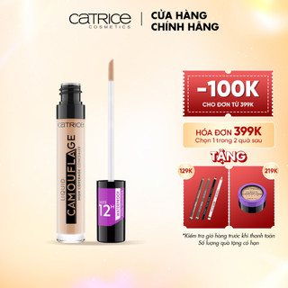 Kem che khuyết điểm dạng lỏng Catrice Liquid Camouflage High Coverage Concealer che phủ tốt giữ màu 12h 5ml