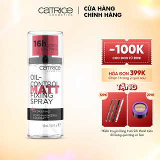 Xịt khóa nền Catrice Oil-Control Matt Fixing Spray kiềm dầu và cố định lớp makeup 50ml (931252)
