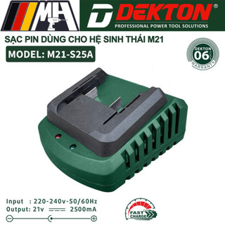Sạc pin 21v dekton m21-s25a - chân pin phổ thông - vỏ chống cháy