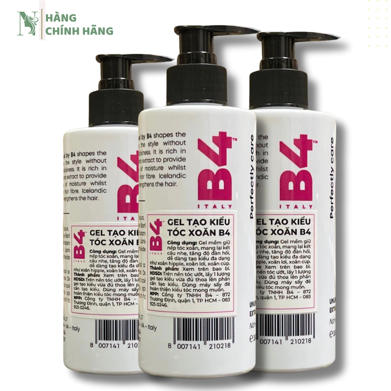 Gel Giữ Nếp Tóc Xoăn Hippie Xù Mì Tự Nhiên Không Bết Tóc B4, Mùi Siêu Thơm
