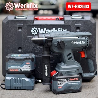 Máy khoan đục bê tông workfix wf-rh2603 không chổi than 3 chức năng - khoan pin bê tông