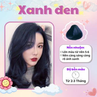  Thuốc Nhuộm Tóc Màu XANH ĐEN Xanh Than Xanh Dương Đen Không Tẩy | Kaiger Colour 