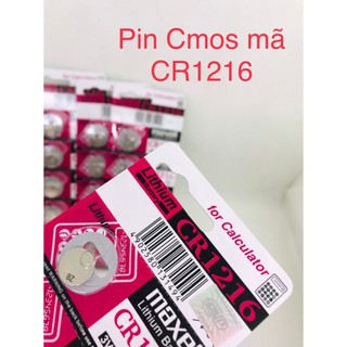 Pin 1216 Lithium 3V MAXELL CR1216 nhập khẩu Nhật Bản dùng thay thế cho các loại pin đồng hồ, remote, máy tính