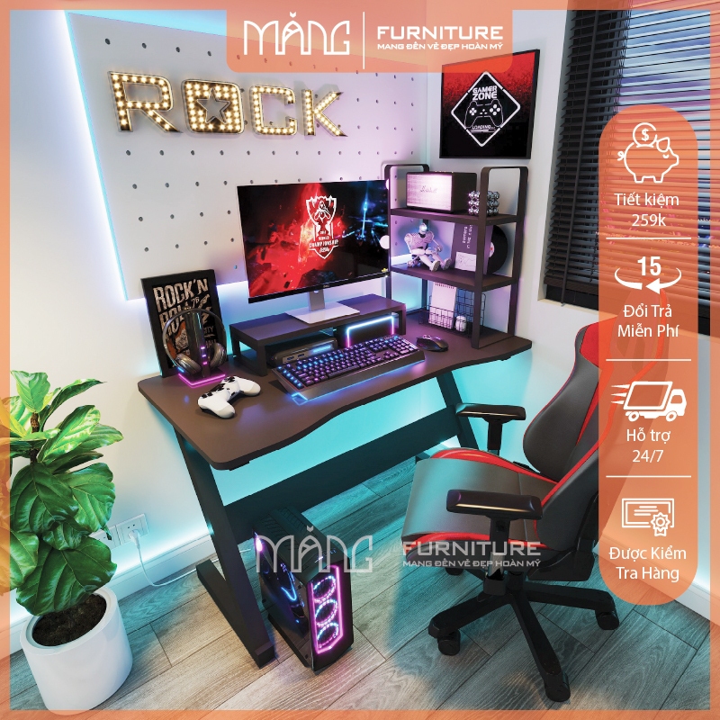 Bàn Làm Việc, Bàn Gaming Nội Thất Măng chữ K,U,Z nhiều phiên bản, mặt gỗ 1m2,1m thiết kế cá tính. | BigBuy360 - bigbuy360.vn
