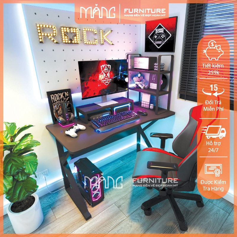 Bàn Làm Việc, Bàn Gaming Nội Thất Măng chữ K,U,Z nhiều phiên bản, mặt gỗ 1m2,1m thiết kế cá tính. | BigBuy360 - bigbuy360.vn