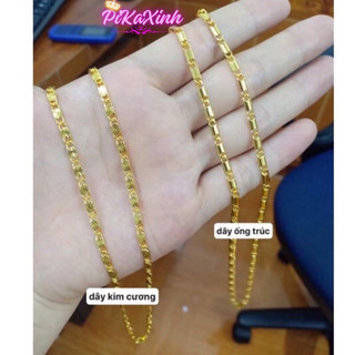 dây chuyền mạ vàng,dây 3 chỉ ,dây đốt nam nữ đều đeo được màu 24