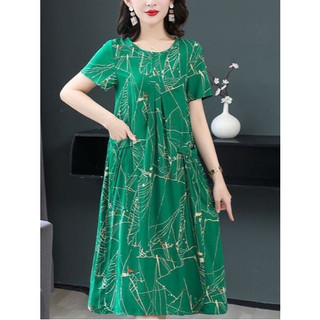 Đầm Bigsize Mặc Nhà Cho Mẹ, Cho Bà, Chất Vải Cao Cấp, Thoáng Mát, Che Khuyết Điểm