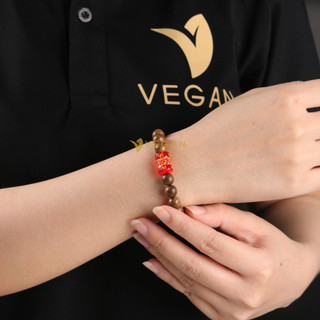 Vòng tay VEGAN Trầm Hương thuần chay mix chú omani 8mm theo mệnh