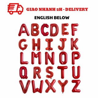 Bóng chữ đỏ 40cm - foil balloon letter bso37