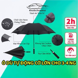 Dù Tự Động Cao Cấp Chống UV Loại Cỡ Lớn Cho 3-4 Người VERSION 2