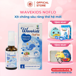 Kem Đánh Răng Dạng Xịt Chống Sâu Răng Wavekids Noflo.Bảo Vệ Răng Chắc Khỏe Cho Bé Từ 1 Tuổi
