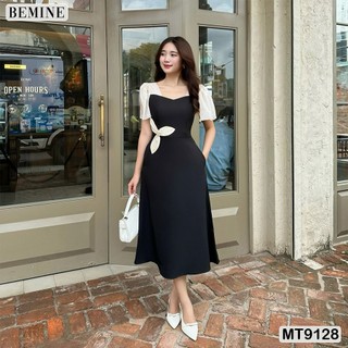 Đầm thiết kế tay cánh tiên đính hoa eo dáng chữ A BEMINE MT9128