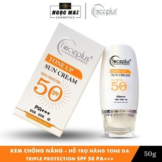 Kem chống nắng nâng tone da spf 50 pa+++ faceplus+ tone up sun cream 50g