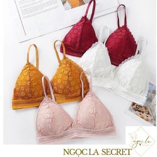 Áo Bralette áo lót ngực phong cách Pháp không gọng mút mỏng tháo được AB202