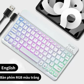 Bàn phím Bluetooth mini không dây có đèn nền RGB cho điện thoại di động, iPad và máy tính