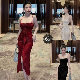 Đầm body 2 dây đính hoa bụng có sẵn mút chất thun lazzon co giãn thích hợp mặc đi làm đi chơi phù hợp với mọi phong cách