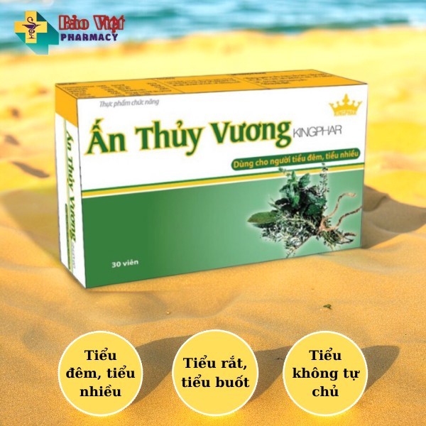 Viên tiểu đêm Ấn Thủy Vương Kingphar 30 viên (Tiểu đêm, tiểu nhiều, gắt, buốt)