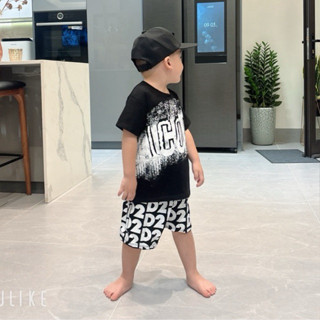 (Hàng Loại1) Bộ Quần Áo Nam Cộc Tay Mặc Hè In Chữ ICON Áo Vảy Sơn Siêu Chất Vải Cotton Phong Cách Boy Phố Hot 2024
