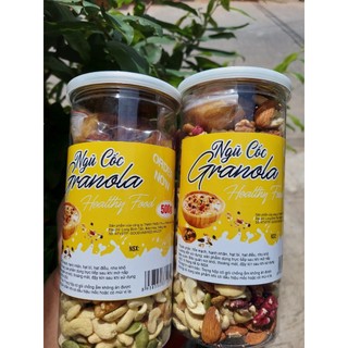 Granola ngũ cốc siêu hạt, không yến mạch ăn kiêng giảm cân hộp 500G