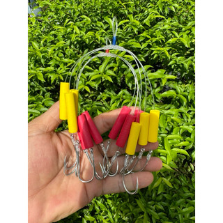 Combo 2 chùm nho 6 câu mồi nổi lưỡi mako dây pioner 0,80mm