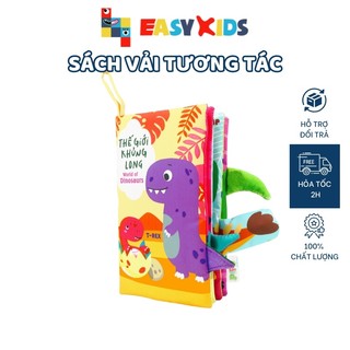 Sách vải tương tác cho bé đoán đuôi con vật - thế giới khủng long