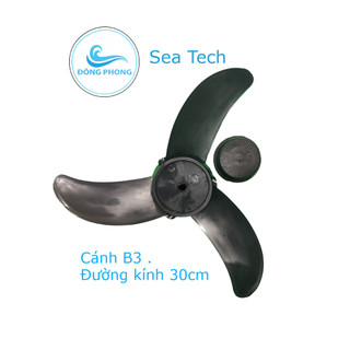 Cánh quạt b3 nhựa đen, 30cm 3 cánh