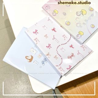   2024  BST MUSE  Giấy bao tập giấy bao vở thiết kế nơ bong bóng quả chanh gấu - SHEMAKE 