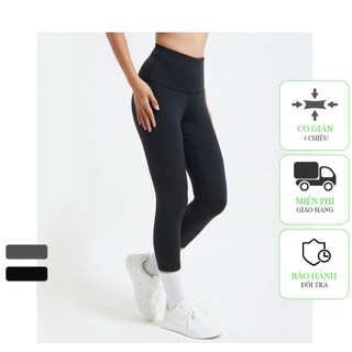 Quần Legging Lửng Tập Gym Yoga Nữ Trơn Icado QL1, Quần Thể Thao Co Giãn 4 Chiều, Mềm Mại