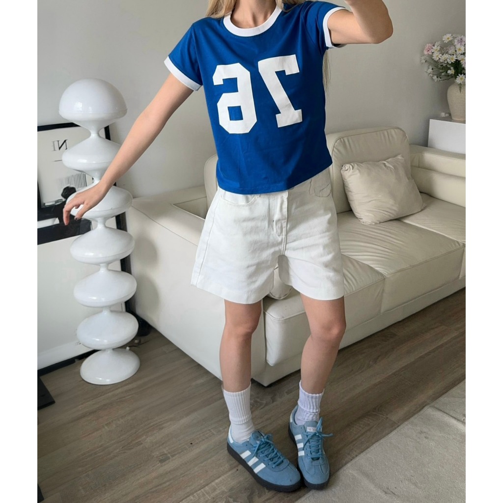 Calem Club - Quần short lửng WAIST năng động mùa hè chất Kaki Jean dáng ngắn trên gối | BigBuy360 - bigbuy360.vn