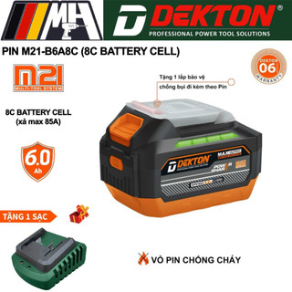 M21-b6a8c dekton - 15 cell - dung lượng 6000mah - dòng xả 8c - chân pin phổ thông