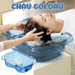 Chậu gội đầu tại nhà có ông thoát nước, đệm mềm thoải mái cho đầu, cổ và vai