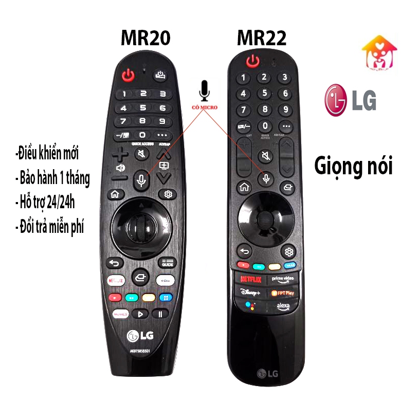 Điều khiển tivi LG Magic Remote Giọng Nói và Chuột Bay Chất lượng Tốt Chuột nhạy Giọng nói mượt mà