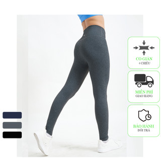 Quần Legging Dài Tập Gym Yoga Nữ ICADO QD-23, Quần Thể Thao Cạp Cao Nữ, Co Giãn 4 Chiều