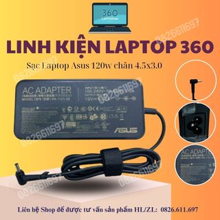 Sạc laptop asus 120w chân 4.5mm*3.0mm cho asus rog strix, vivobook pro, zenbook flip, tuf gaming