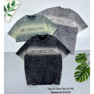 Áo thun wash unisex form rộng nam nữ