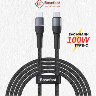 Dây sạc nhanh Type C 100W Basefast cáp dù siêu bền chống quá tải nhiệt samsung xiaomi máy tính bảng