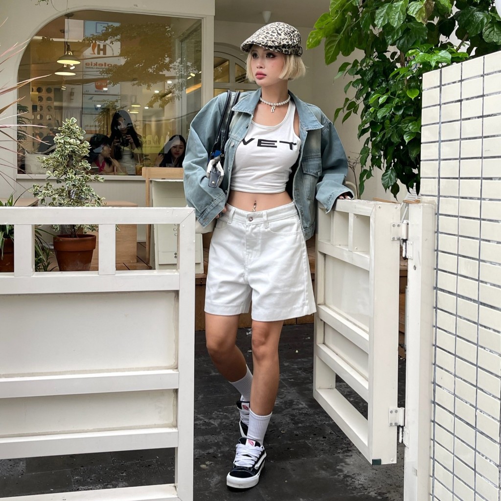 Calem Club - Quần short lửng WAIST năng động mùa hè chất Kaki Jean dáng ngắn trên gối | BigBuy360 - bigbuy360.vn