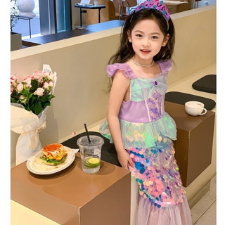 Váy hóa trang công chúa Nàng Tiên Cá cho bé gái Halloween hàng loại 1