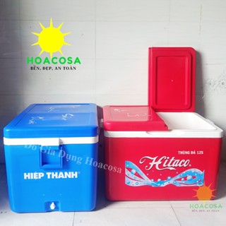 Thùng Đá Nhựa 125 Lít (125L) Hai Nắp Hitaco Hiệp Thành Lớn, Dày Dặn, Cứng Cáp Giữ Đá Lâu- Đồ Gia Dụng Hoacosa