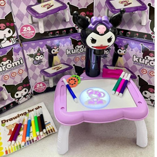 Bàn chiếu hình tập vẽ Kuromi cho bé bộ đèn bàn thông minh chieus hình Kuromi cho bé tập vẽ