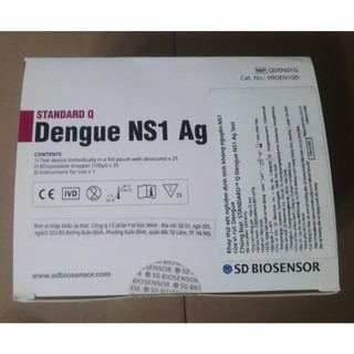 Test sốt xuất huyết – dengue ns1 ag sd bioline hộp 25 test