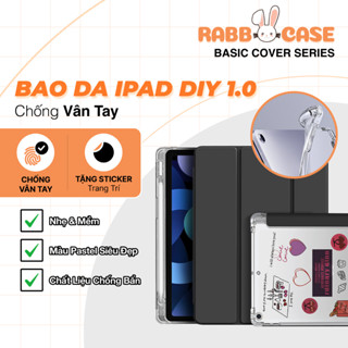 Bao da iPad Silicon DIY Pastel, có khay đựng bút, mặt lưng nhám mờ chống bẩn dành cho dòng mini-Gen-Air-Pro 11 2024