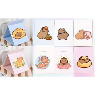 Gương gập capybara GGI4 quả bơ hoa cúc GD yakult trà sữa boba tea 12 cung hoàng đạo gấu thỏ cherie berie 13*17cm