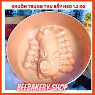 Khuôn gõ bánh trung thu size đại 1.2 kg hình cá chép/ heo bầy