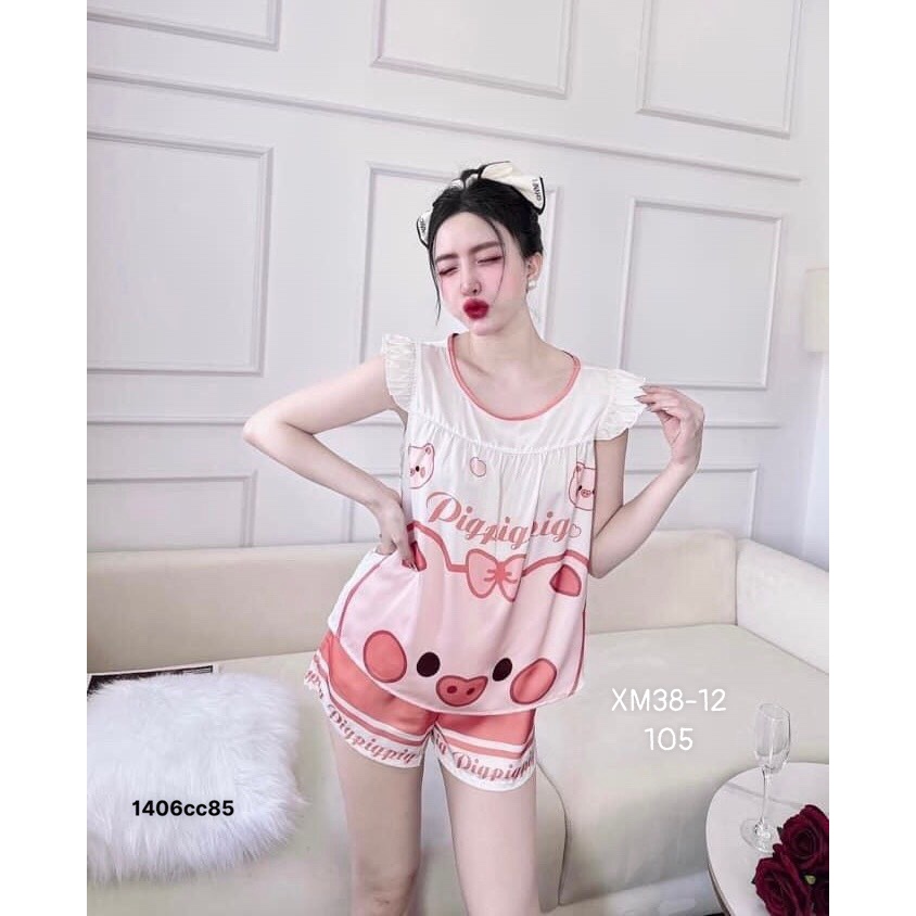 BỘ LỤA NGẮN HỌA TIẾT DỄ THƯƠNG