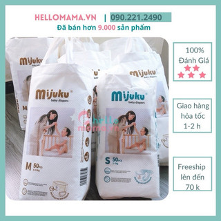 BỈM MIJUKU / Tã Mijuku Bo Mông (dán và quần , thấm hút tốt, mỏng chỉ 0.2 cm,đủ size: S,M,L,XL, XXL, 3xl ,4xl,5xl,50 cái)