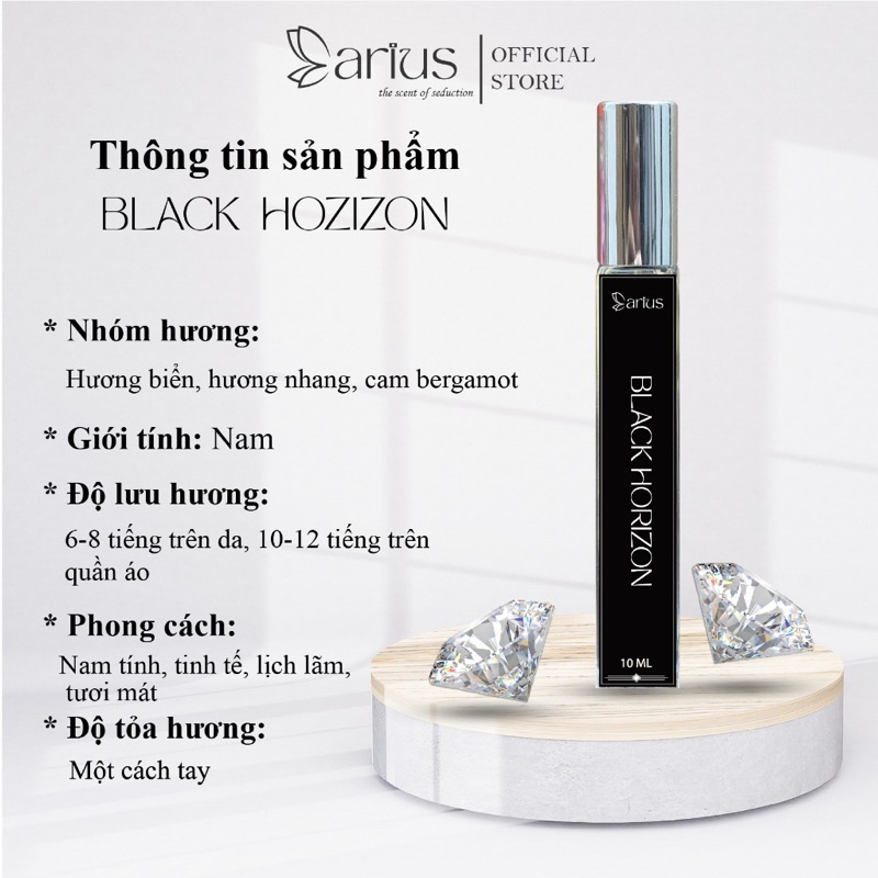 Nước hoa nam BLACK HORIZON, Mùi hương nam tính, tinh tế | Darius Perfume