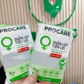 Set 5 Quần lót Cotton miễn giặt Procare (cho mẹ bầu đi sinh)