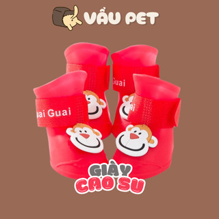 Giày Cho Chó Mèo Đi Mưa Cao Su - Giày Chó Mèo Chống Thấm Nước Vẩu Pet Shop